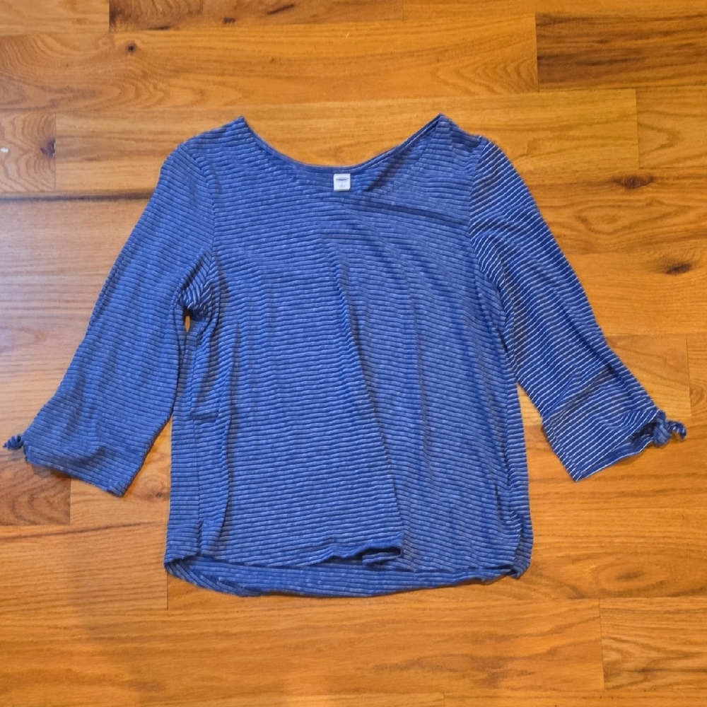 Old Navy Blue Striped Blouse